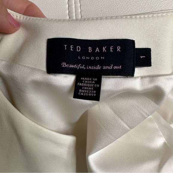 Ted Baker Jamthun Structured Zip Detail Dress cream Ted Size 1 - Picture 10 of 16